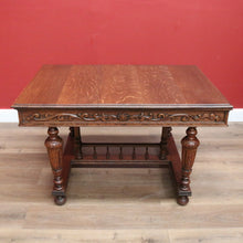 Load image into Gallery viewer, x SOLD Antique French Desk, Stretcher Base Desk or Table for Four. Antique Office Desk B10870