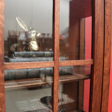 Load image into Gallery viewer, x SOLD Antique French Oak China Cabinet, 2 Height Bookcase with Turned Columns Buffet. B10214