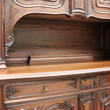Load image into Gallery viewer, x SOLD Antique French Walnut 2 Section Carved Buffet Bookcase Display China Cabinet. B11915
