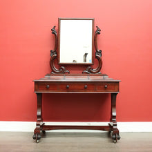 Load image into Gallery viewer, x SOLD Antique Dressing Table, Antique English Mahogany 6 Drawer Mirror Dressing Table. B9671