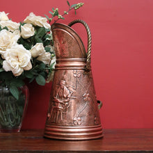 Load image into Gallery viewer, Antique French Copper Coal Scuttle now Umbrella Holder Plant Pot Display Piece