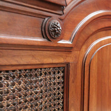Load image into Gallery viewer, x SOLD Antique French Walnut and Cane Insert Double Bed. Antique French Bed with Slats B10844`