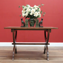 Load image into Gallery viewer, x SOLD Antique French Oak Table, Foyer Entry Table, Desk. Cross Pedestal Dining Table B10561