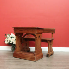 Load image into Gallery viewer, Antique French Marriage Celebrant Desk and Bench Seat Wedding Desk and Chair Set B10140