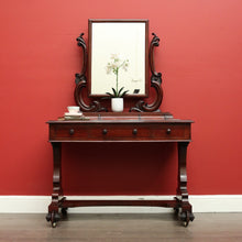 Load image into Gallery viewer, Antique Dressing Table, Antique English Mahogany 6 Drawer Mirror Dressing Table