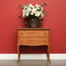 Load image into Gallery viewer, Antique French Chest of Drawers, Antique Walnut and Inlay 2 Drawer Hall Cabinet