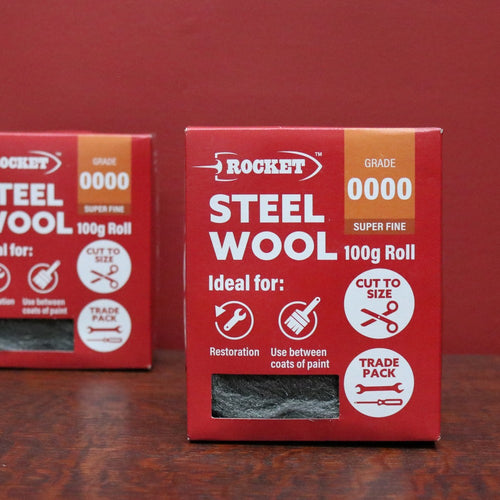 Steel Wool - 0000 Super Fine, Furniture & Final Finish Grade 100g Roll - Box Brand New
