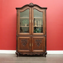 Load image into Gallery viewer, Vintage China Cabinet, French Bookcase, Oak 4 Door Display Cabinet Chest