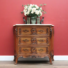 Load image into Gallery viewer, Antique Chest of Drawers, Antique French Marble Top Hall Cabinet Cupboard Chest B10776