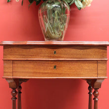 Load image into Gallery viewer, x SOLD Antique French Mahogany Sewing Table, Bedside Table, Lamp, Side Table, Lift Lid B10687
