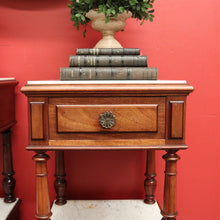 Load image into Gallery viewer, x SOLD Pair of Antique French Bedside Cabinet, Mahogany Marble Lamp Side Bedside Table B10488