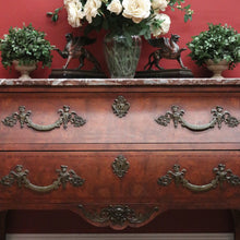 Load image into Gallery viewer, x SOLD Antique French Chest of Drawers, Marble Top Hall Cupboard, Burr Walnut Chest B11073