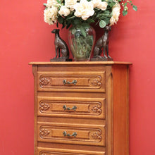 Load image into Gallery viewer, x SOLD Vintage French Chest of Drawers, Lingerie Chest, Hall Cupboard, Oak Tall Boy B10953