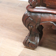Load image into Gallery viewer, x SOLD Vintage French Mahogany 4 Drawer Carved Bedroom Hallway Chest of Drawers Cabinet B10704
