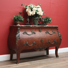 Load image into Gallery viewer, x SOLD Antique French Chest of Drawers, Marble Top Hall Cupboard, Burr Walnut Chest B11073