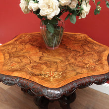 Load image into Gallery viewer, x SOLD Antique English Table, Burr Walnut and Inlay Sofa Table Side Table or Lamp Table B11255