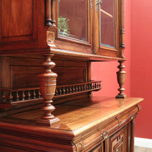 Load image into Gallery viewer, x SOLD Antique French Walnut Bookcase, French Two Height China Cabinet, Hall Cupboard B10806
