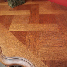 Load image into Gallery viewer, x SOLD French Breakfront 4 Door Oak Sideboard Cabinet with 2 Drawers Parquetry Top B10459