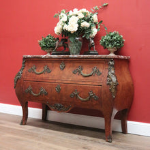 Load image into Gallery viewer, x SOLD Antique French Chest of Drawers, Marble Top Hall Cupboard, Burr Walnut Chest B11073