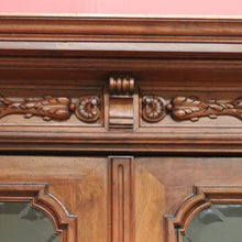 Load image into Gallery viewer, x SOLD Antique French Walnut Bookcase, French Two Height China Cabinet, Hall Cupboard B10806