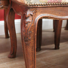 Load image into Gallery viewer, x SOLD Set of 6 Antique French Dining Chairs, 6 Kitchen Chairs, Tapestry Seat Chairs B11023