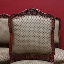 Load image into Gallery viewer, x SOLD Set of 4 Antique Chairs, Antique French Dining or Kitchen Chairs. Olive Fabric B11163
