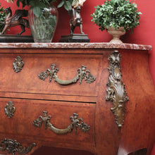 Load image into Gallery viewer, x SOLD Antique French Chest of Drawers, Marble Top Hall Cupboard, Burr Walnut Chest B11073