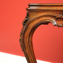 Load image into Gallery viewer, x SOLD Antique French Walnut Centre Table, Hall, Foyer, Sofa Table Carved Apron & Legs  B10644