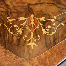 Load image into Gallery viewer, x SOLD Antique English Table, Burr Walnut and Inlay Sofa Table Side Table or Lamp Table B11255