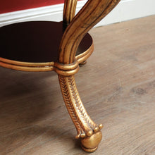 Load image into Gallery viewer, x SOLD Vintage Italian Two-tier Side Table with Tri-leg Base, Black Ebonised Lamp Table B11249