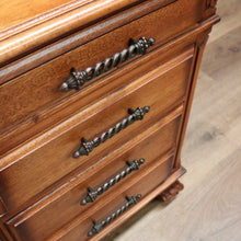 Load image into Gallery viewer, x SOLD Vintage Australian Office Desk, Walnut and Gilt Tooled Leather Eight Drawer Desk. B11168