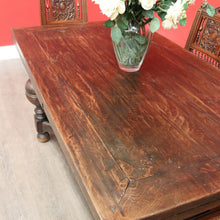 Load image into Gallery viewer, x SOLD Antique French Table, French Oak 2 Leaf Extension Dining Kitchen Table Stretcher B10449