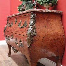 Load image into Gallery viewer, x SOLD Antique French Chest of Drawers, Marble Top Hall Cupboard, Burr Walnut Chest B11073