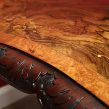 Load image into Gallery viewer, x SOLD Antique English Table, Burr Walnut and Inlay Sofa Table Side Table or Lamp Table B11255