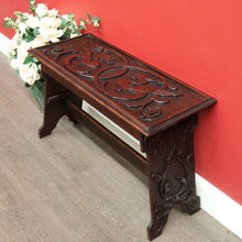 Load image into Gallery viewer, x SOLD Antique English Table, Lamp Side Table Japanese Dragon Relief Carving to seat. B9746