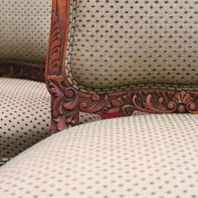 Load image into Gallery viewer, x SOLD Set of 4 Antique Chairs, Antique French Dining or Kitchen Chairs. Olive Fabric B11163