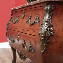 Load image into Gallery viewer, x SOLD Antique French Chest of Drawers, Marble Top Hall Cupboard, Burr Walnut Chest B11073