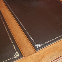 Load image into Gallery viewer, x SOLD Vintage Australian Office Desk, Walnut and Gilt Tooled Leather Eight Drawer Desk. B11168