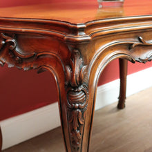Load image into Gallery viewer, x SOLD Antique French Walnut Centre Table, Hall, Foyer, Sofa Table Carved Apron & Legs  B10644