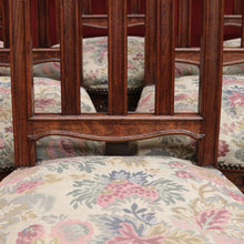Load image into Gallery viewer, x SOLD Set of 6 Antique French Dining Chairs, 6 Kitchen Chairs, Tapestry Seat Chairs B11023