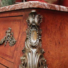 Load image into Gallery viewer, x SOLD Antique French Chest of Drawers, Marble Top Hall Cupboard, Burr Walnut Chest B11073