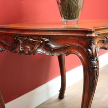 Load image into Gallery viewer, x SOLD Antique French Walnut Centre Table, Hall, Foyer, Sofa Table Carved Apron & Legs  B10644