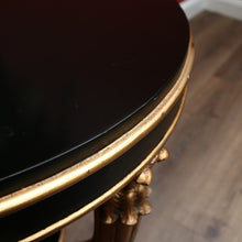 Load image into Gallery viewer, x SOLD Vintage Italian Two-tier Side Table with Tri-leg Base, Black Ebonised Lamp Table B11249