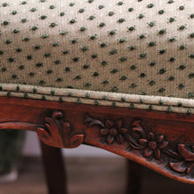 Load image into Gallery viewer, x SOLD Set of 4 Antique Chairs, Antique French Dining or Kitchen Chairs. Olive Fabric B11163