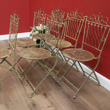 Load image into Gallery viewer, x SOLD Set of Six Iron Garden Chairs, Outdoor Chairs, Café Chairs in the French Style B11087