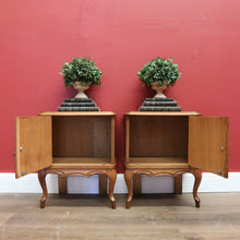 Load image into Gallery viewer, x SOLD Pair of Vintage Bedside Tables, French Lamp Tables, Pair of Oak Hall Cabinets B10907