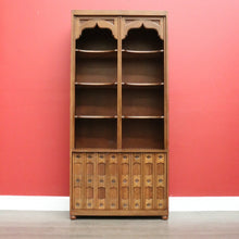 Load image into Gallery viewer, x SOLD Vintage Van Treight, Drexel Bookcase Cabinet, Gothic Style Display Open Cupboard. B10290