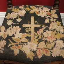Load image into Gallery viewer, x SOLD Antique French Prayer Chair, Home Worship Kneeler for Prayer. Tapestry Seat Rest B11190