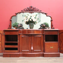 Load image into Gallery viewer, x SOLD Antique Australian Cedar Sideboard, Mirror Back Inverted Breakfront Sideboard B11096