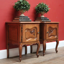 Load image into Gallery viewer, A pair of French Oak Lamp Tables, Side Tables, Bedside Tables. Two hall Cabinets B10920